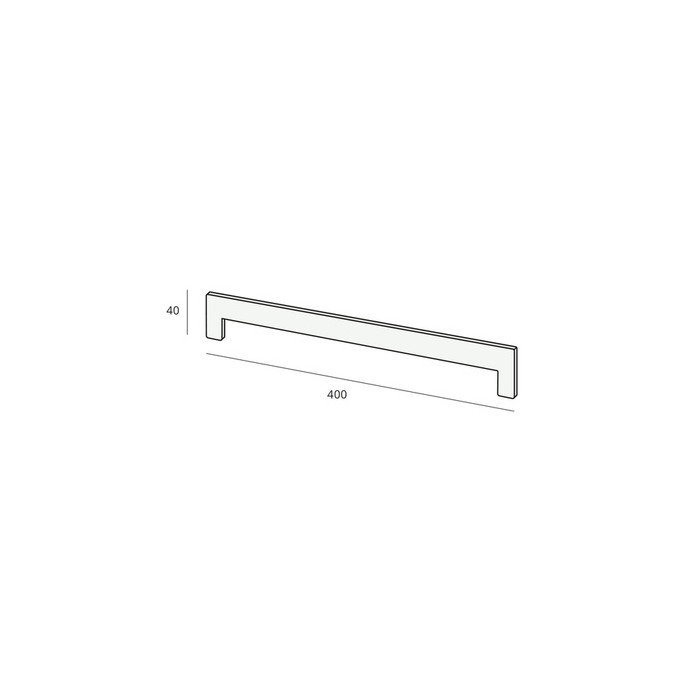 Novaboard stonelook eindkap 400 mm Crème