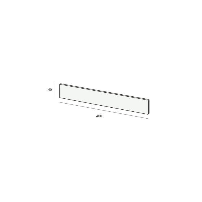 Novaboard stonelook eindkap 400 mm Opaalgrijs