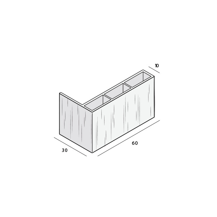 Holkamerprofiel 60x30x10mm 