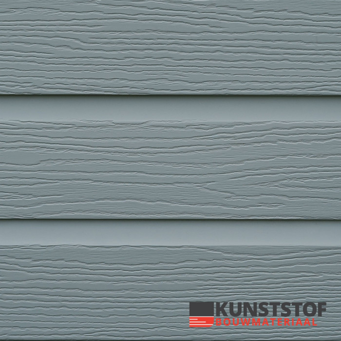 Eurotexx Dubbel rabat kunststof gevelbekleding in de kleur quartzgrijs - RAL 7045
