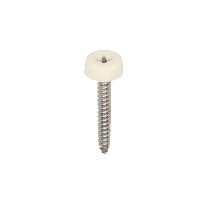 Polytop schroeven RVS - Heering (100 st) creme 40mm (2694)