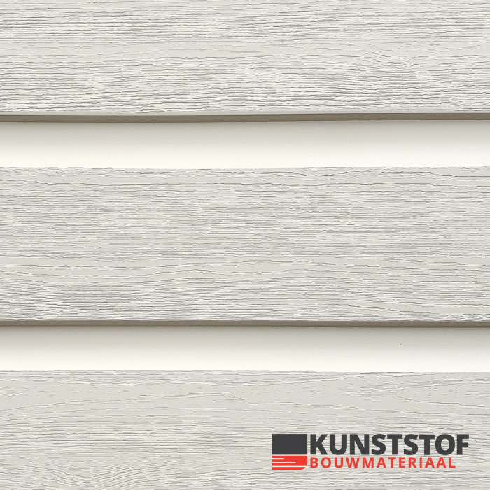 Kunststof dubbel rabat Profex crème RAL 1013 gevelbekleding voor chalet en stacaravan