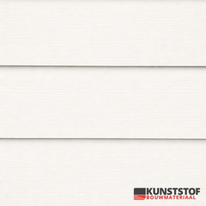 Profex potdeksel kunststof gevelbekleding cremewit RAL 9001 met Zweeds rabat uitstraling