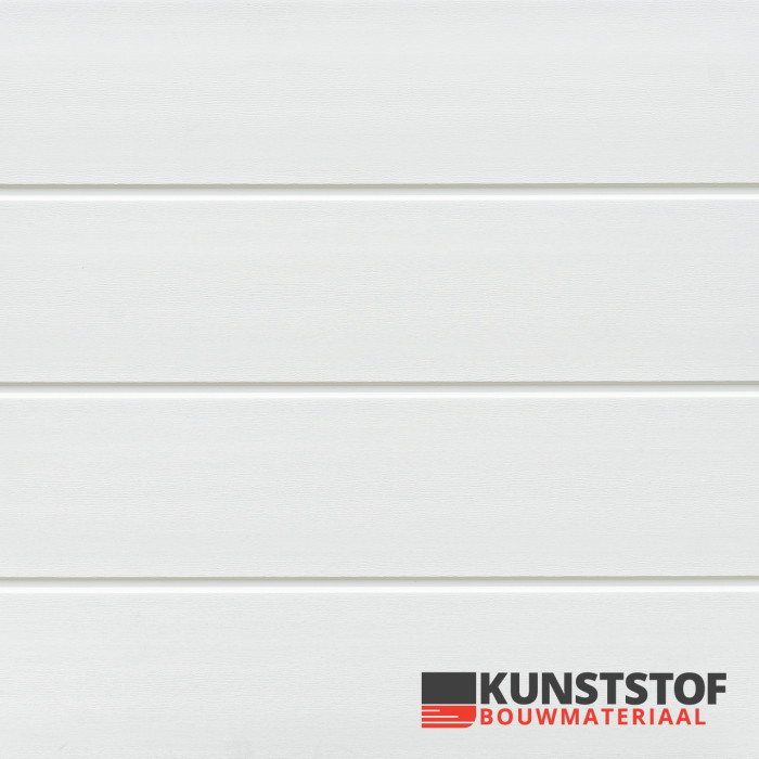 Duafort velling 125mm wit RAL 9010 kunststof gevelbekleding (canexel vervanger) voor chalets